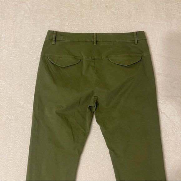 Nili Lotan Olive Green Twill Cropped Pants Women's Size 6 - Picture 9 of 9